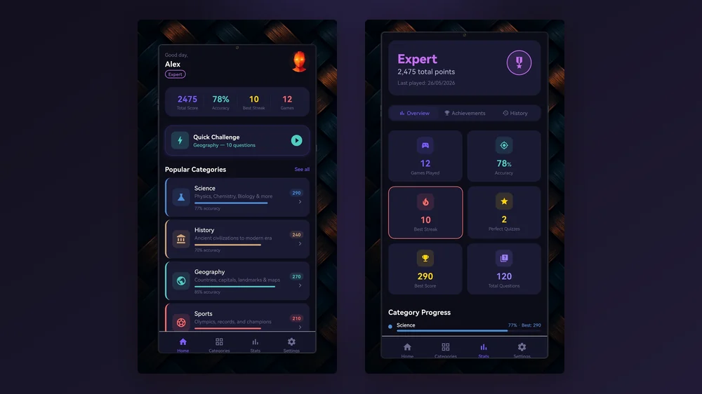 Ecrã inicial com categorias e painel de estatísticas na versão saberes de Gates of Olympus